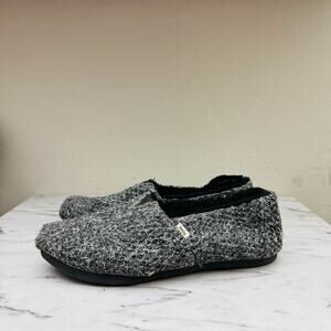 TOMS Gray Tweed Classic Slip On Loafers Women’s Size 8